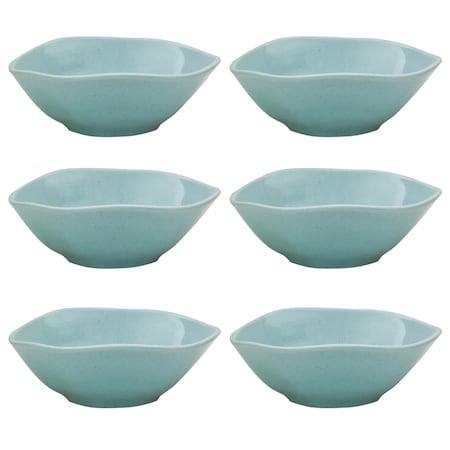 Manhattan Comfort RYO 6 Large Dinner 20.29 oz Soup Bowls in Light Blue RM08-9507